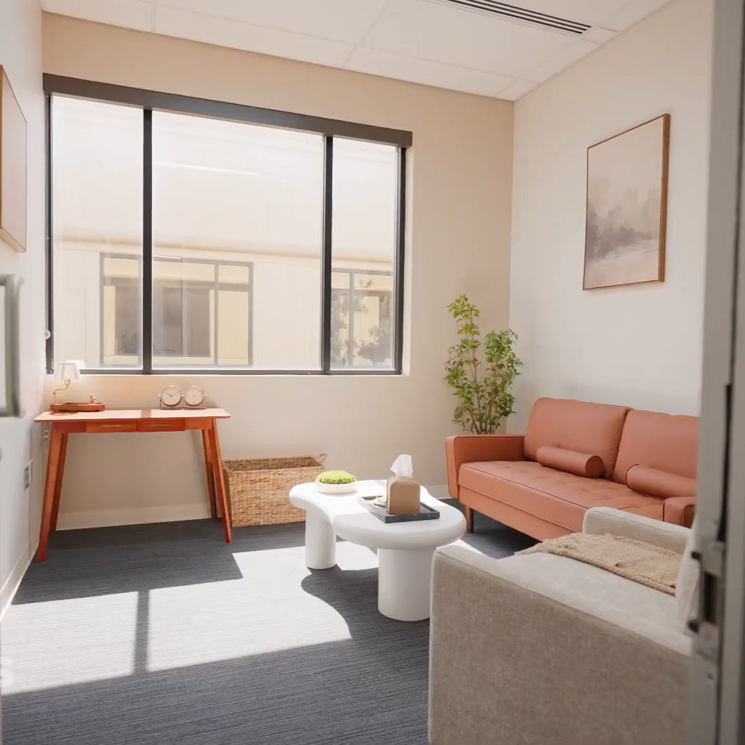 Comfortable therapy room at CoRise in Ontario, CA